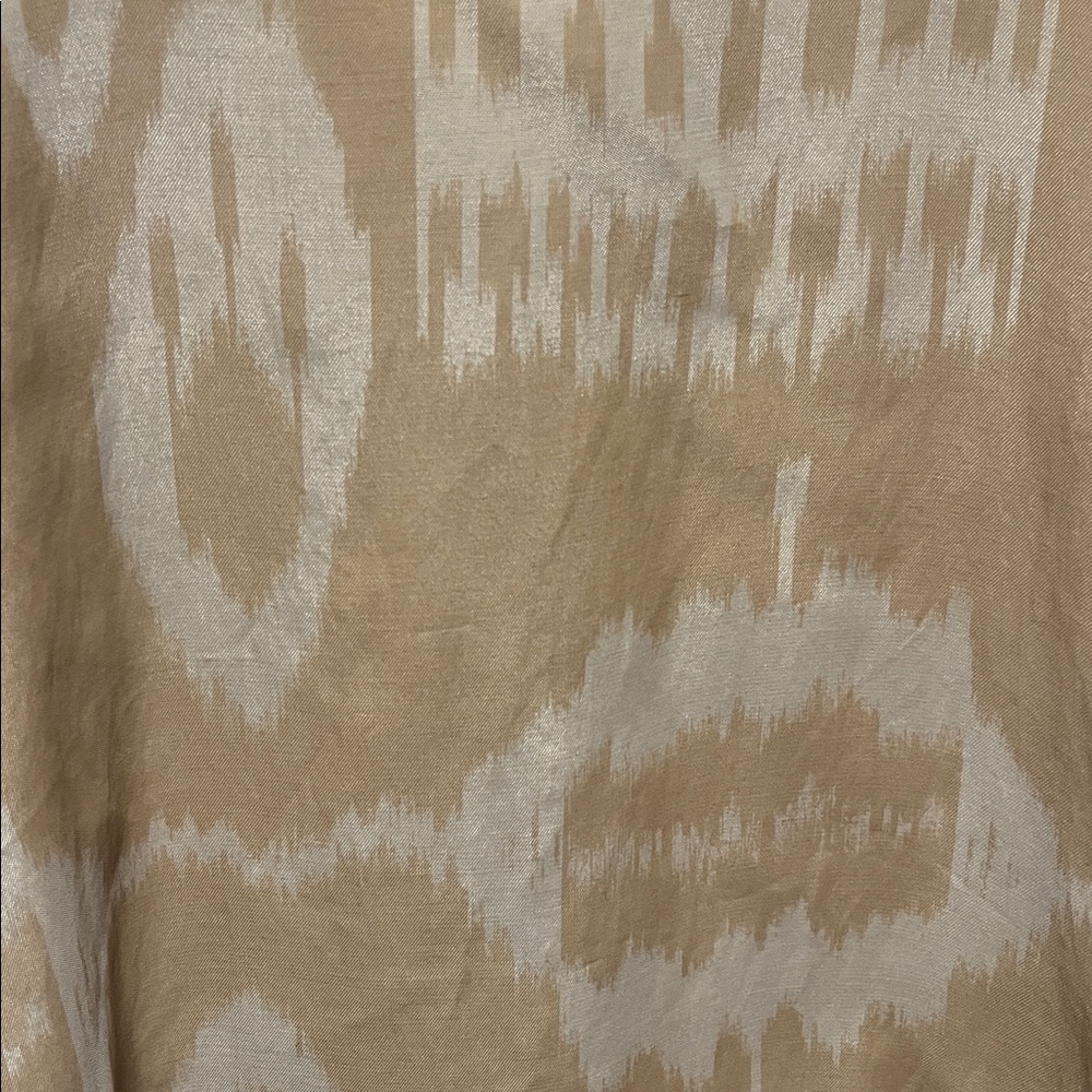 BROCHU WALKER Tan/Beige Ikat Printed Women's Tunic/Tank, Size Small - Picture 4 of 7